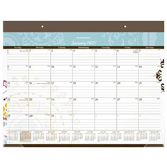 Suzani Monthly Desk Pad Calendar, Standard, 21 3/4