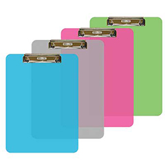 Plastic Clipboard w/Low Profile Clip