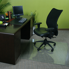 Cleary Innovative Glass Chair Mat - 48 x 60