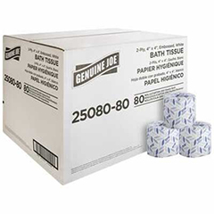 Genuine Joe Embossed Roll Bath Tissue