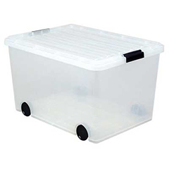 Iris Clear Storage Box with Wheels