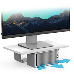 Cool View Wellness Monitor Stand with Desk Fan