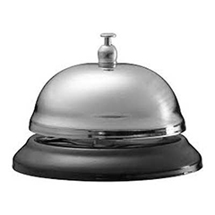 Call Bell, Nickel-Plated With Black Base