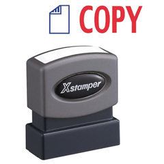 Two-Color Title Stamp, COPY, Blue/Red