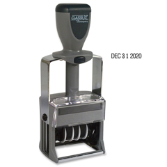 Metal Self-Inking Line Dater, #1 1/2, 10 Year, Black